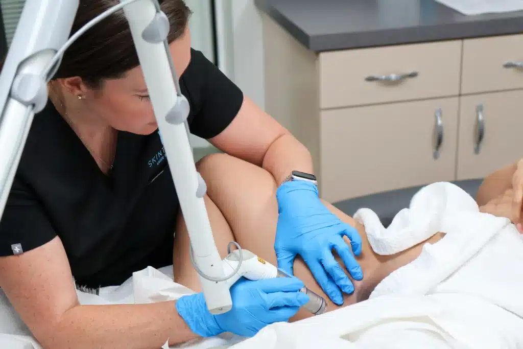 Laser intimate lightening treatment for the vaginal area to restore a more youthful, even tone.