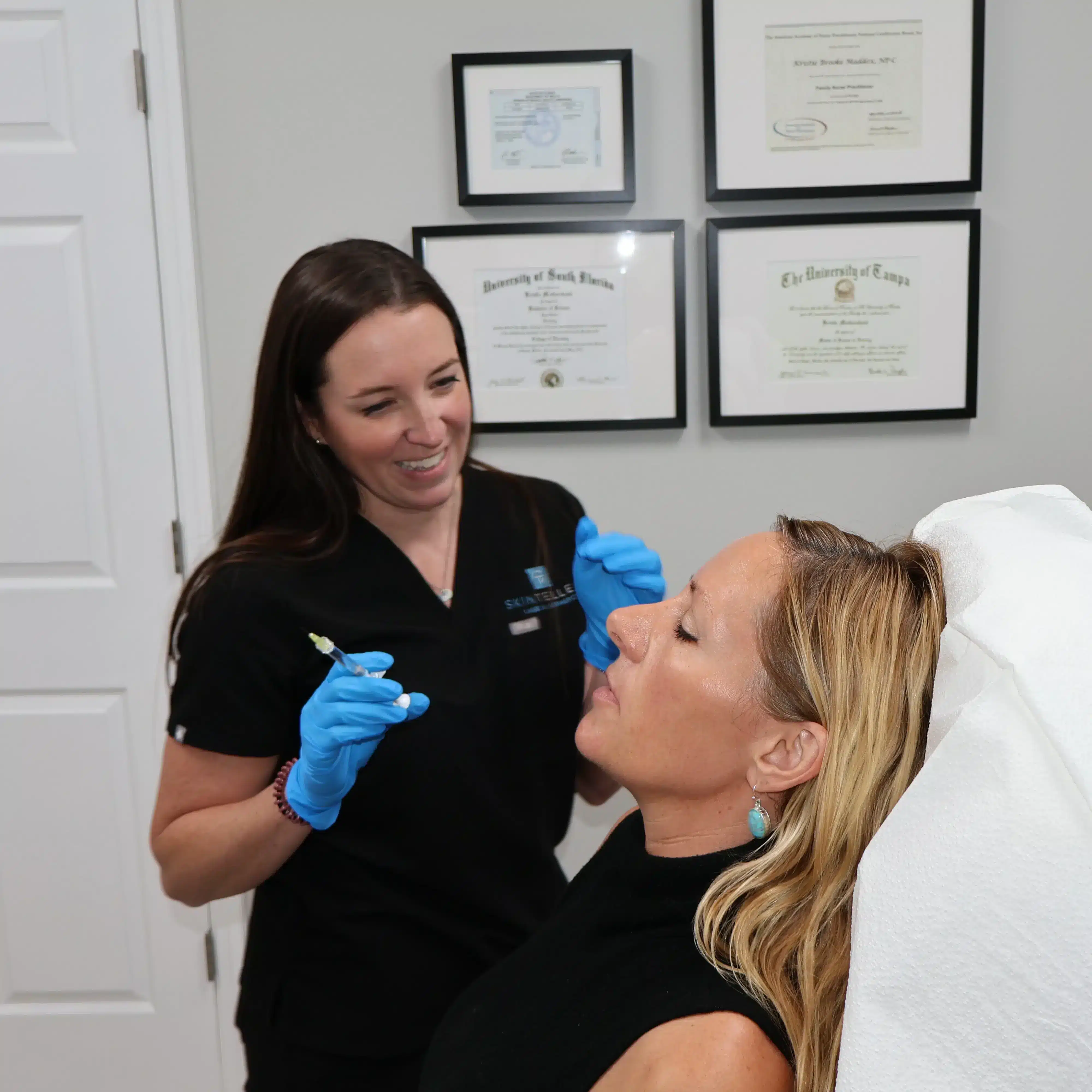 Kristie performing Kybella treatment at Skintellect Laser & Aesthetics