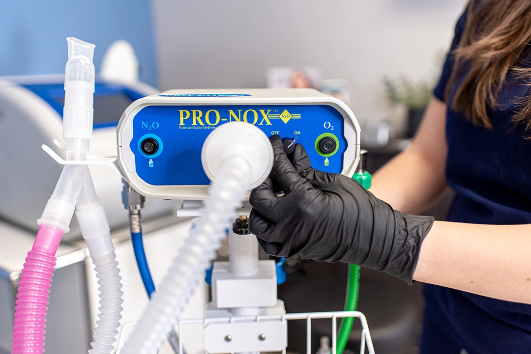 Pro-Nox comfort system at Skintellect Laser & Aesthetics in Tampa used for a relaxed, pain-reduced aesthetic treatment experience